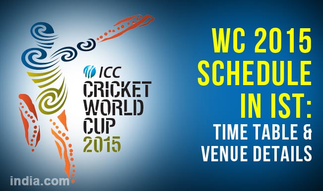 Icc Cricket World Cup 2015 Schedule Pdf Download